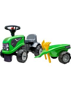 Traktor na guranje Deutz Fahr sa prikolicom i alatom
